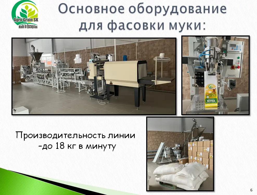 Основное оборудование для фасовки муки